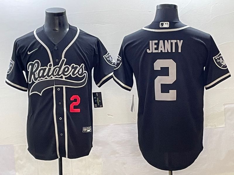 Men 2025 Oakland Raiders #2 Jeanty Black Joint Name Nike Limited NFL Jersey style 13->oakland raiders->NFL Jersey